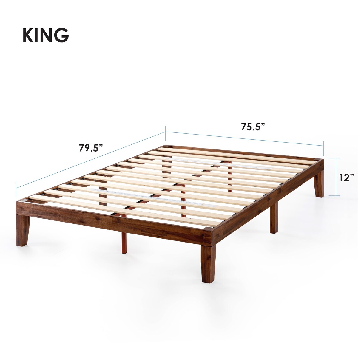 12 Classic Solid Wood Platform Bed Frame