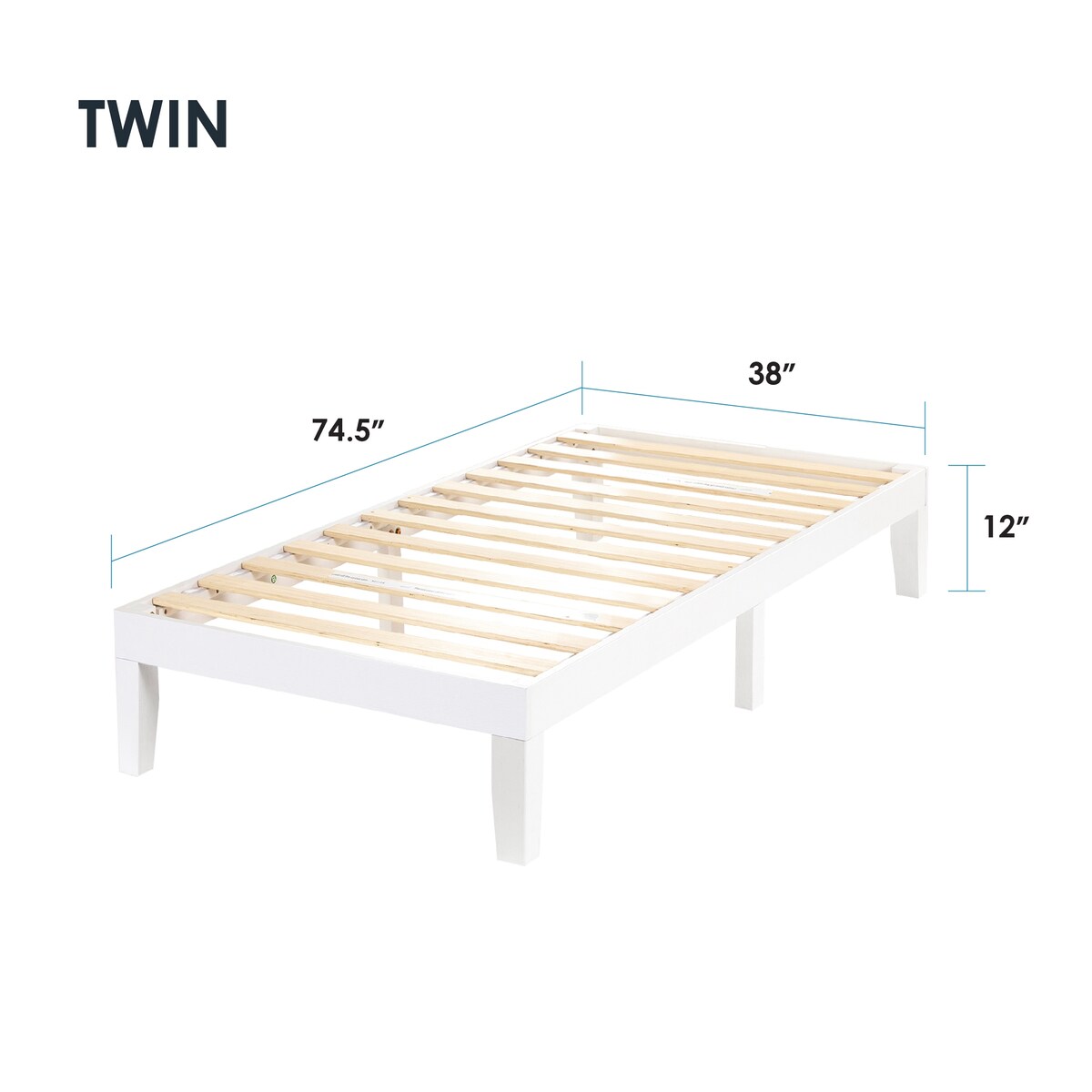 12 Classic Solid Wood Platform Bed Frame