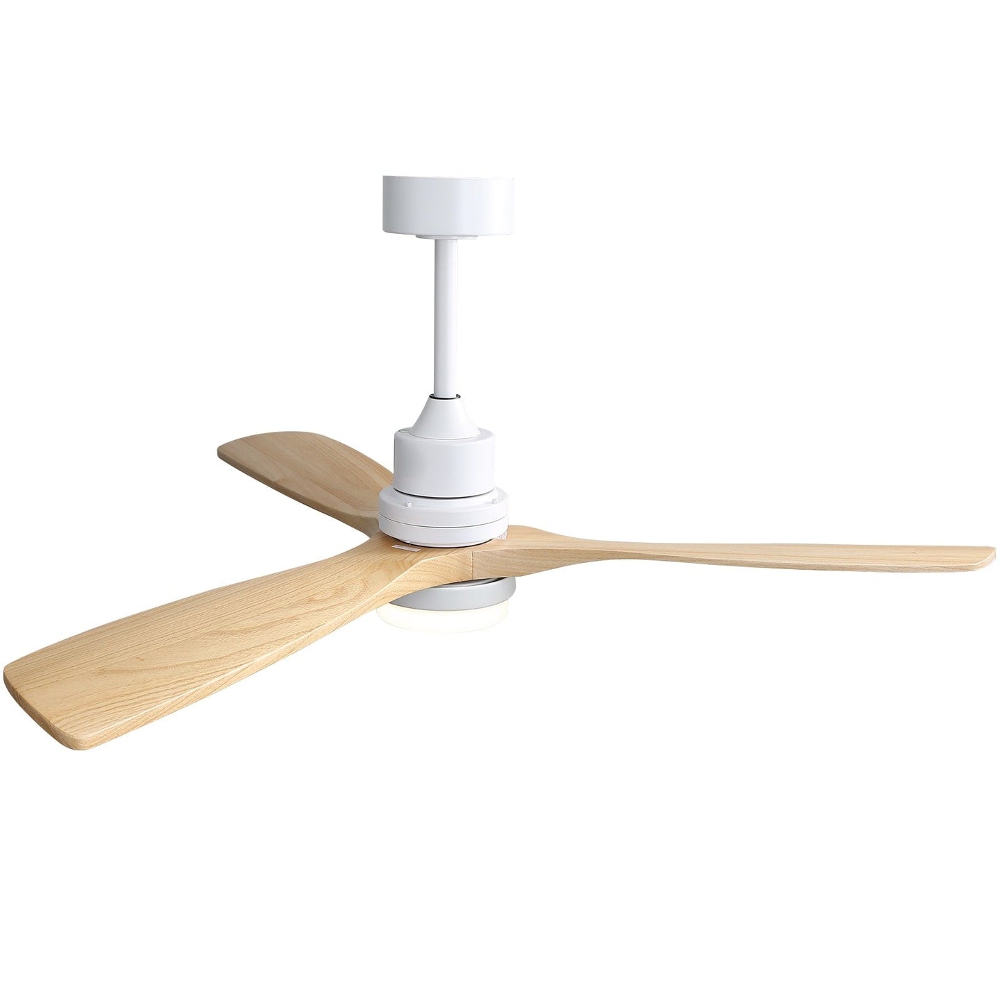 Sofucor 52 Indoor Wood Ceiling Fan Light with Remote, Integrated Light Optional