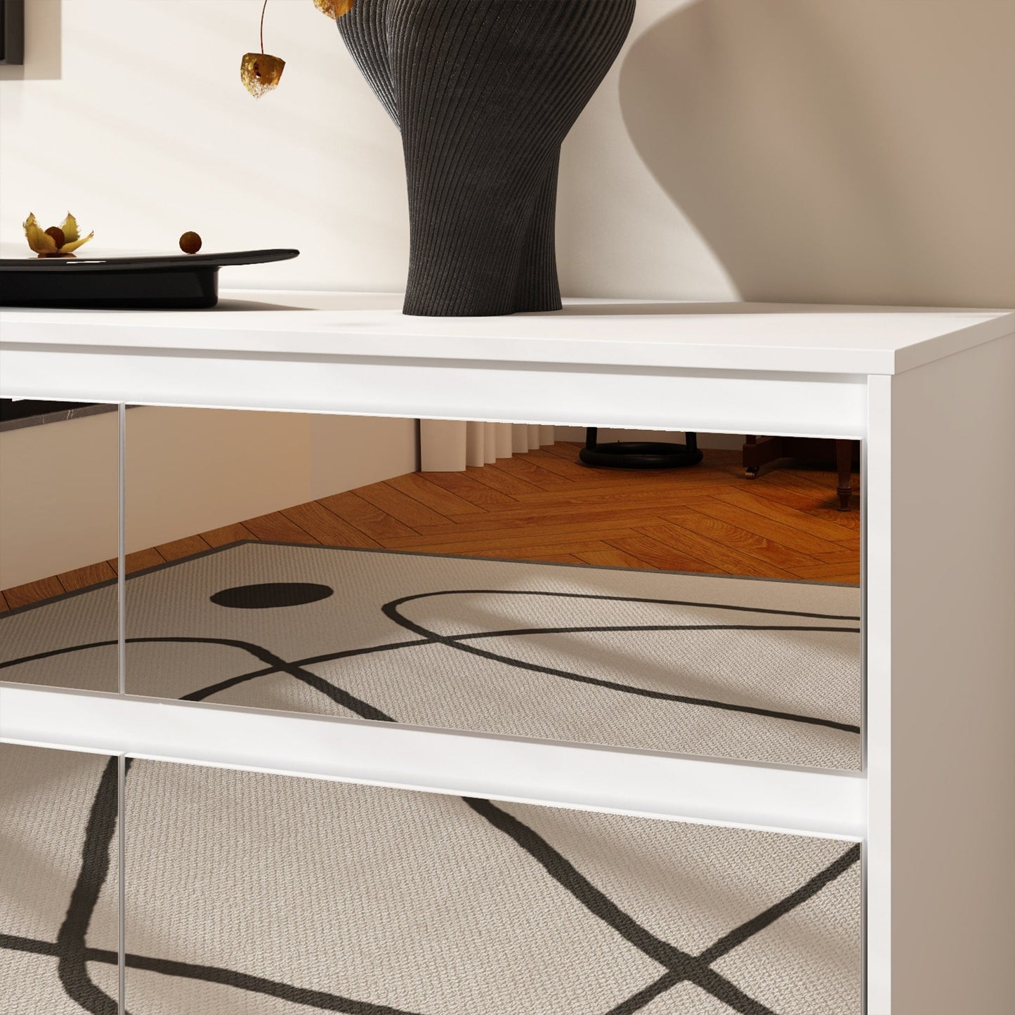 63W 9 Drawer Dresser Accent Dresser for Living Room Bedroom Chest