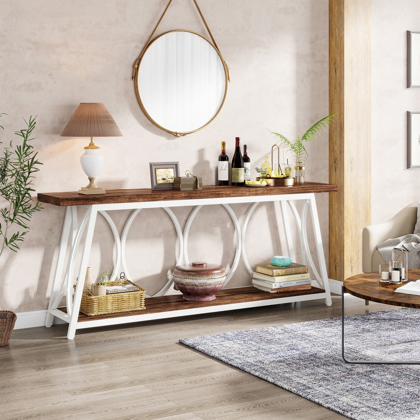 70.9 inch Extra Long Console Table Sofa Accent Table for Living Room