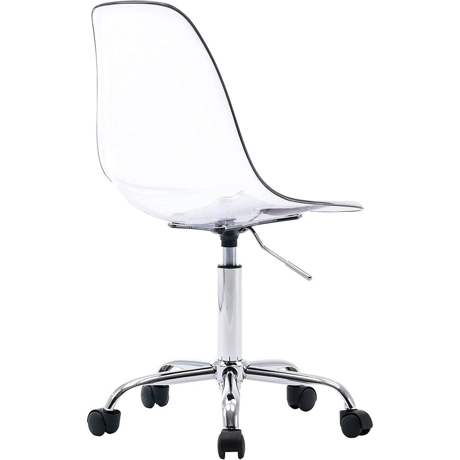 Acrylic Swivel adjustable height Armless Home office Rolling Chair