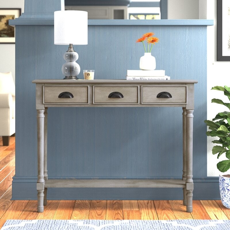 Burlington Wood 3-drawer Console Hallway Table