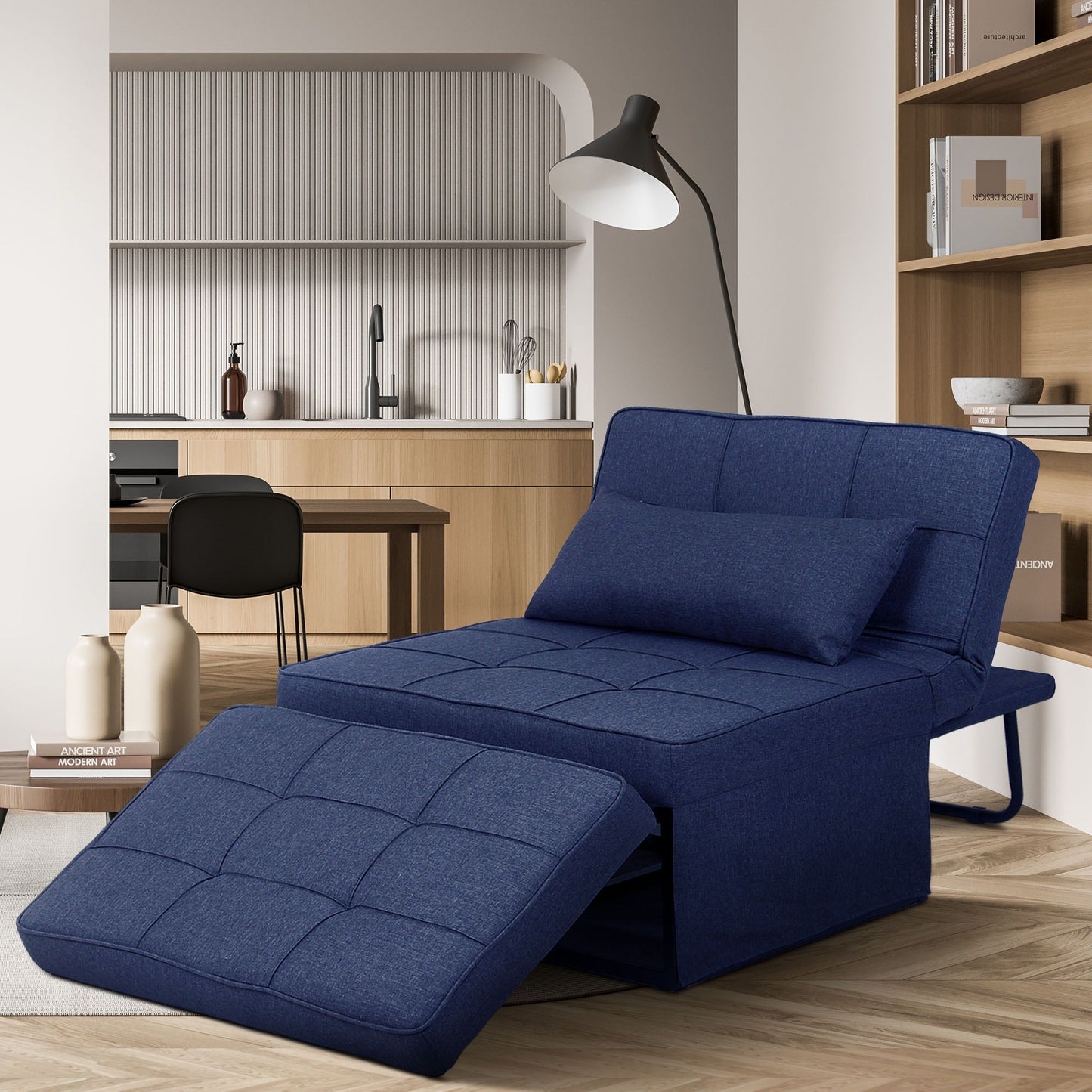 Convertible Sofa Bed Sleeper Sofa Chair Couch Folding Ottoman Recliner Chairs for Living Room
