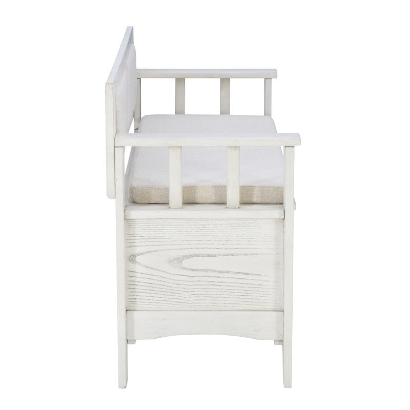 Dahlia Wood Flip Top Storage Entryway Bench