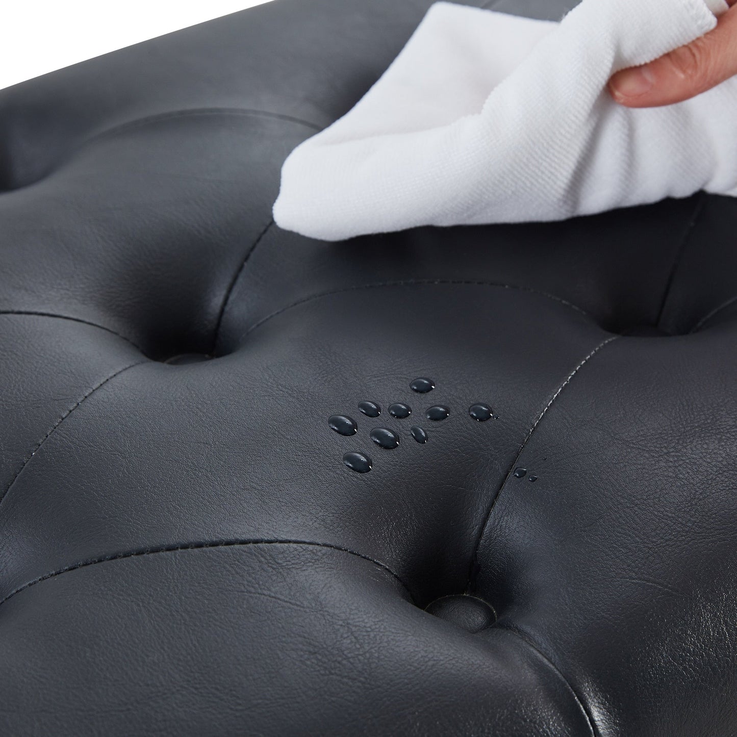 Entryway Shoe Bench Storage Bench Fabric Solid Wood, 43-inch Upholstered Bench for Living Room, Bedrooms