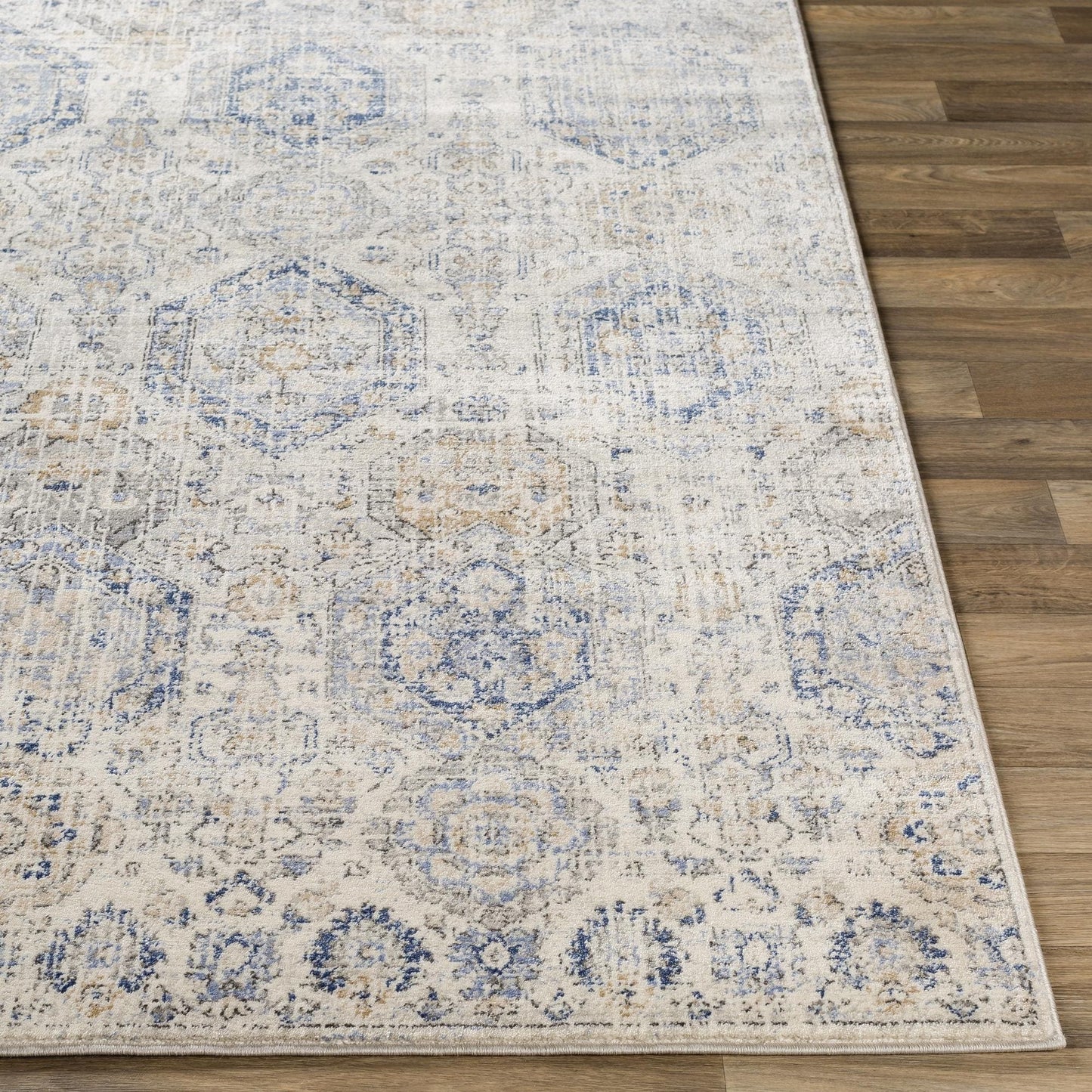 Livabliss Indigo Arts & Crafts Medallion Area Rug