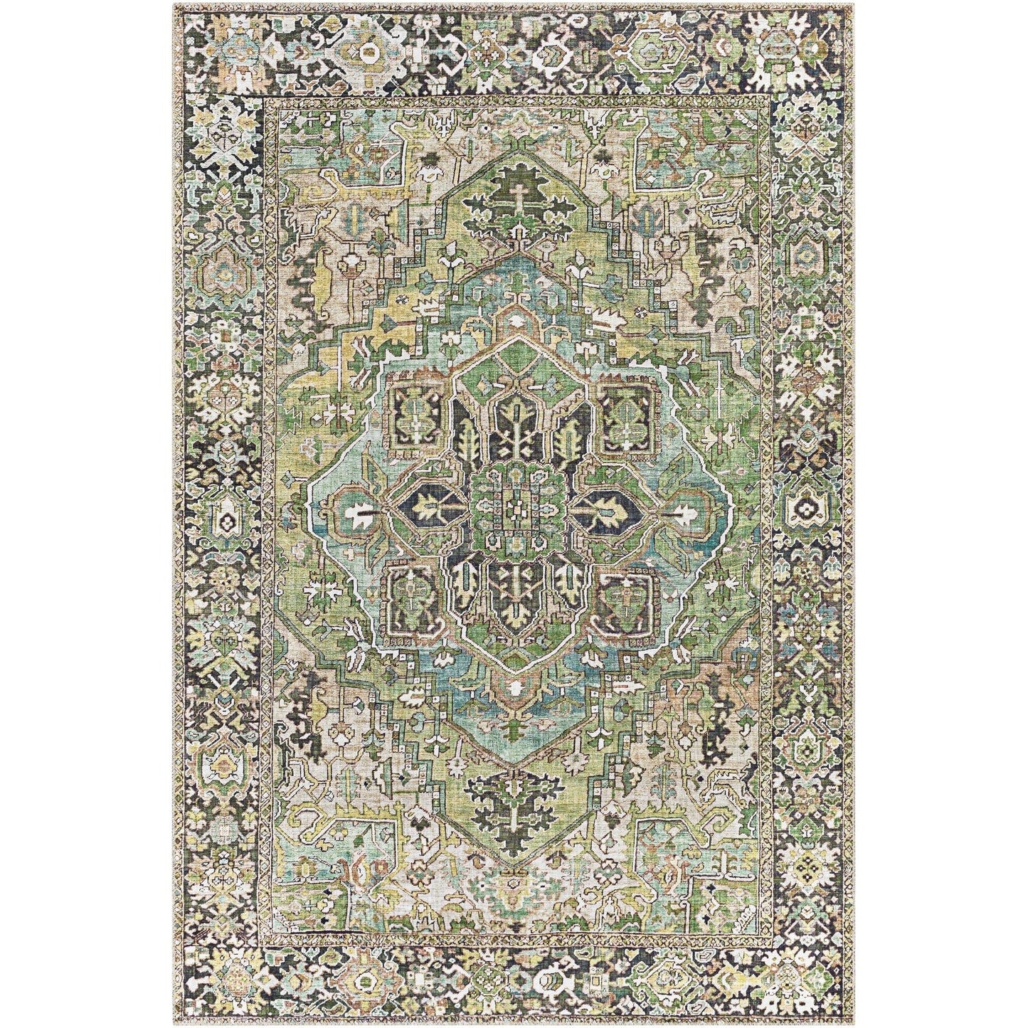 Livabliss Iris Updated Traditional Medallion Area Rug