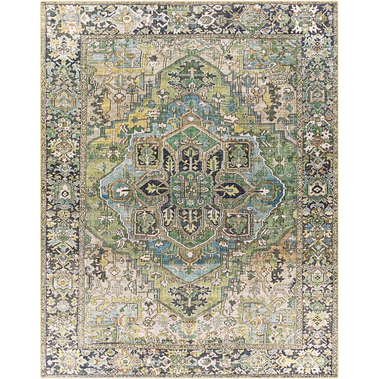 Livabliss Iris Updated Traditional Medallion Area Rug