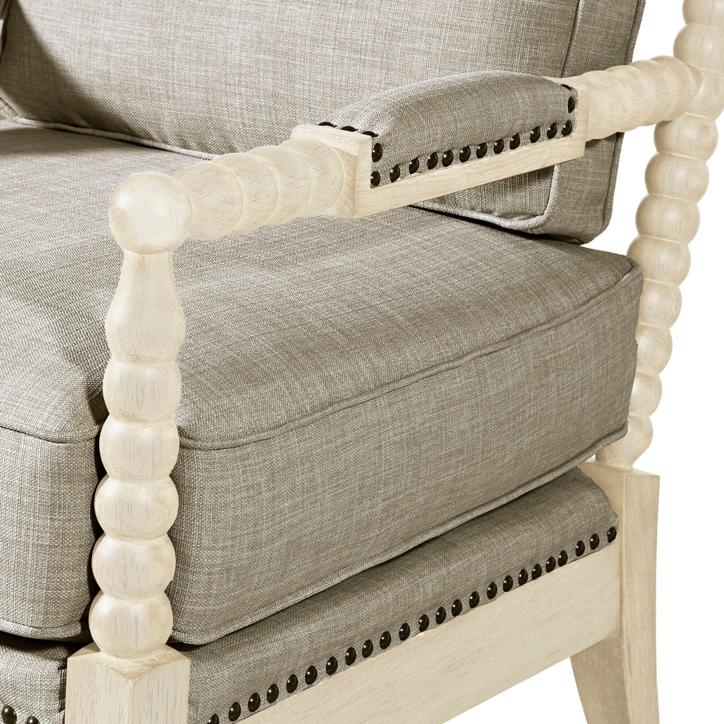 Madison Park Donohue Turned Wood Frame Armchair