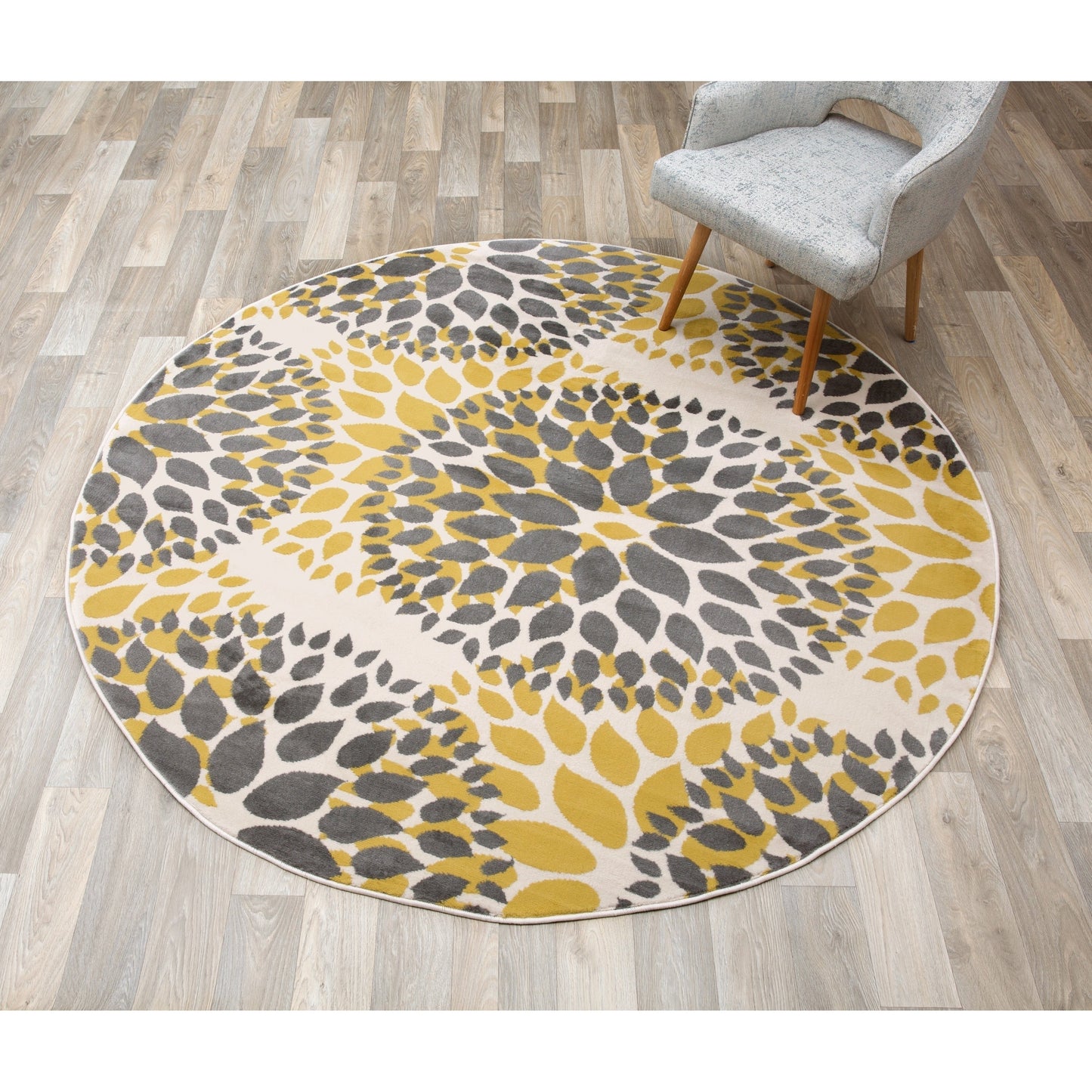 World Rug Gallery Modern Floral Circles Area Rug