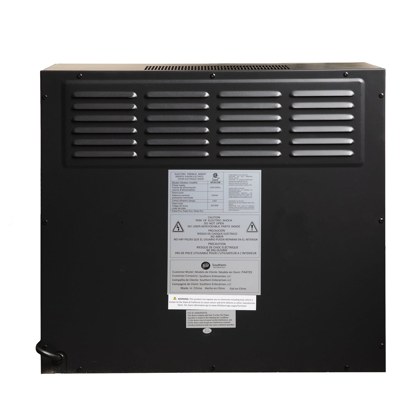 SEI Furniture 23 Base Electric Firebox Insert w/ Remote Control