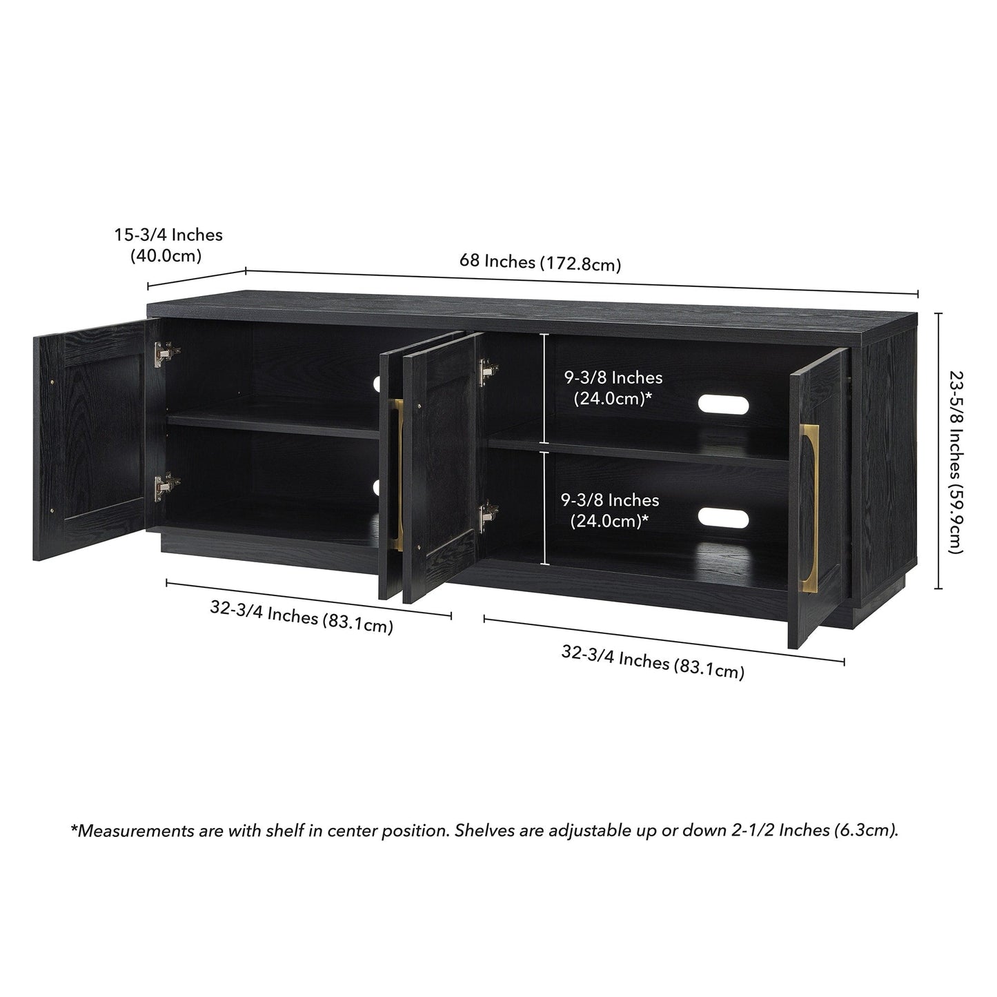 Tillman Rectangular TV Stand for TV's up to 75