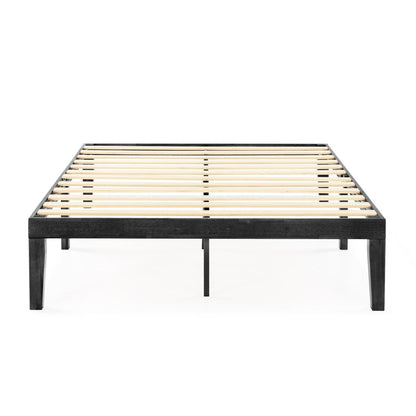 16 Inch Classic Solid Wood Platform Bed Frame in Multiple Finishes