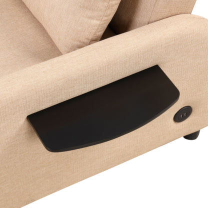 3-in-1 Pull-Out Sofa Sleeper with Collapsible Wing Table & USB Ports by Harper&Bright Designs