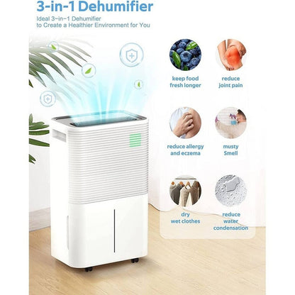 3500 Sq. Ft Dehumidifiers for Basements, Home, Large Room and Bedroom, Garage dehumidifier with Low Noise