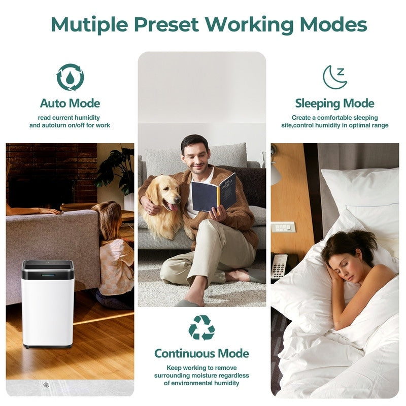 3500 Sq. Ft Dehumidifiers for Basements, Home, Large Room and Bedroom, Garage dehumidifier with Low Noise