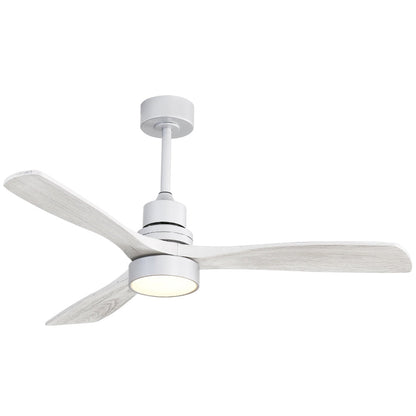 Sofucor 52 Indoor Wood Ceiling Fan Light with Remote, Integrated Light Optional