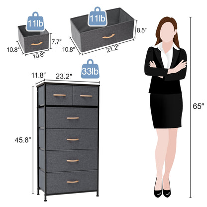 6-drawer Chest Vertical Dresser Storage Tower by Crestlive Products