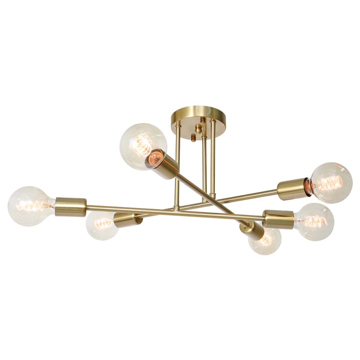 6 - Light Modern Metal 23.62'' Sputnik Semi-Flush Mount Ceiling Light
