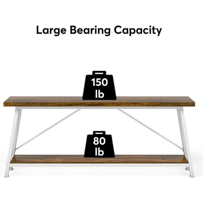 70.9 Inch Extra Long Sofa Table, Industrial Entry Console Table