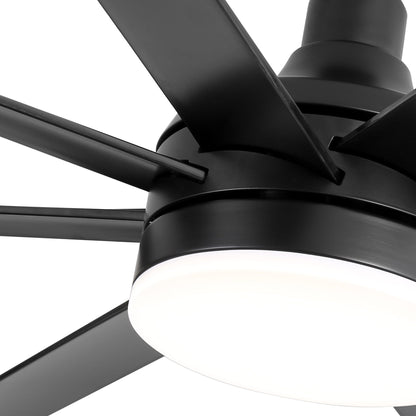 72 Large Ceiling Fans with LED Light Remote Control-8 Blade - 72 Inch