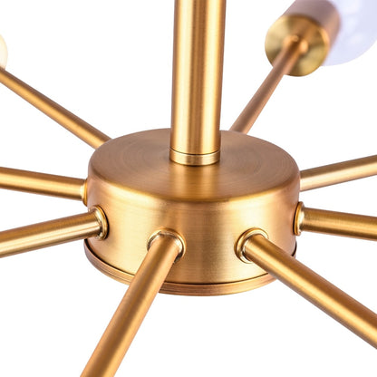 Black/ Gold Sputnik Semi Flush Mount Lamp Close to Ceiling Light Fixture for Living Room/ Kitchen/ Office/ Bedroom/ Foyer