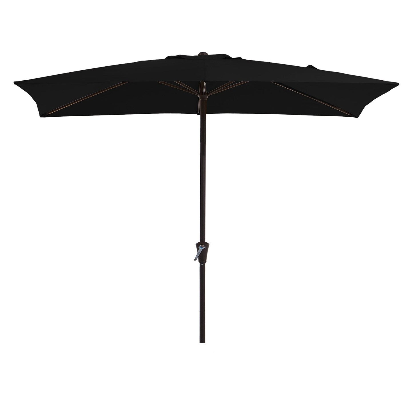 8*10ft Rectangular Patio Market Umbrella with Crank & Tilt，UV-Resistant