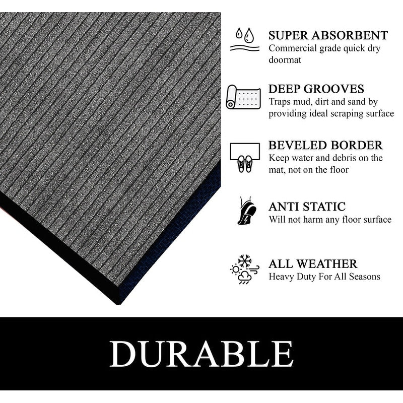 A1HC New Durable and Versatile Polypropylene Rubber Door Mat All Weather Inside Outside Door Mat