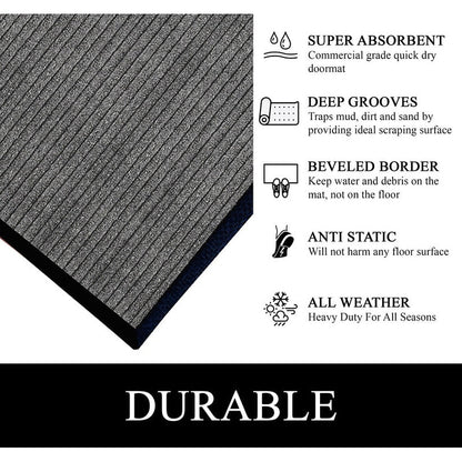 A1HC New Durable and Versatile Polypropylene Rubber Door Mat All Weather Inside Outside Door Mat