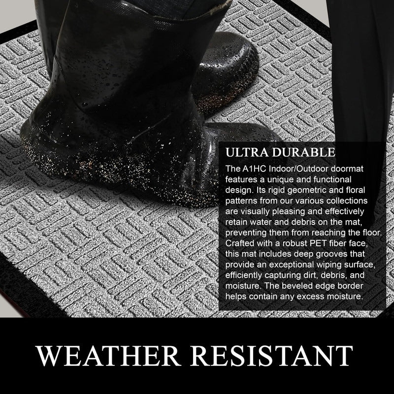 A1HC New Durable and Versatile Polypropylene Rubber Door Mat All Weather Inside Outside Door Mat