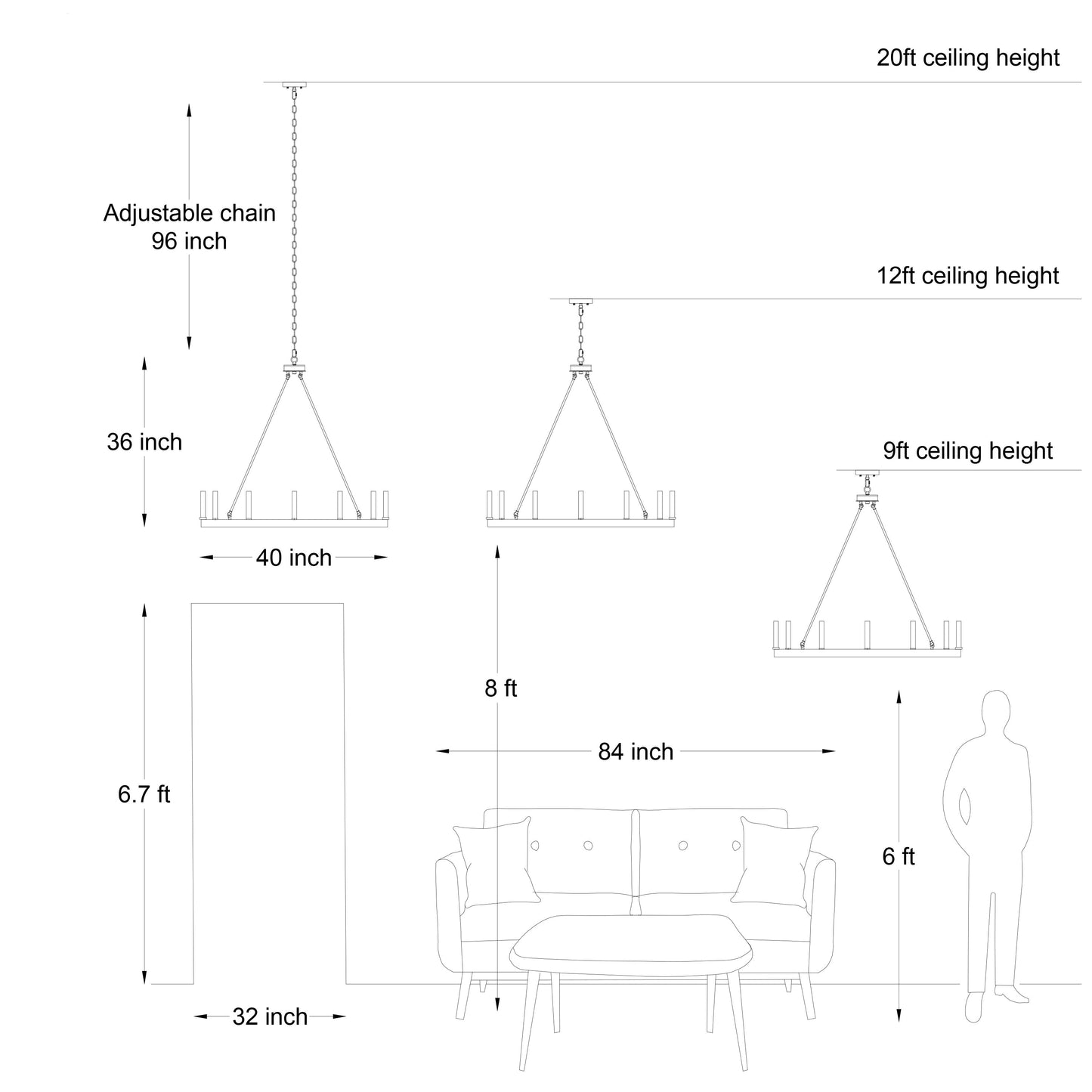 Acroma 12-light Farmhouse 40In Wagon Wheel Chandelier with UL - 40'' D x 138'' H