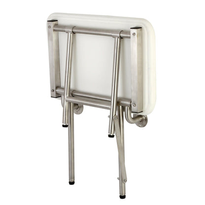 Adascape 22 x 16 Bariatric Wall Mount Folded Shower Seat with Additional Floor Supports