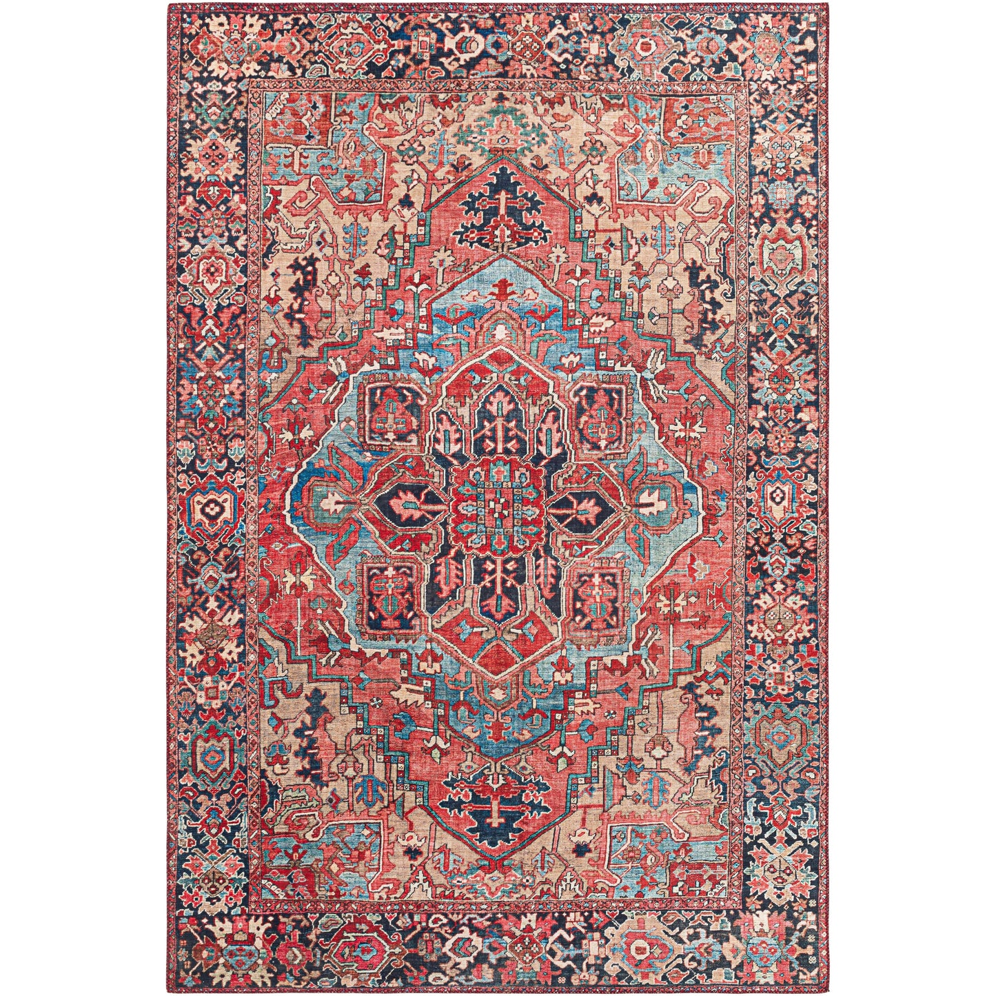 Livabliss Adenia Vintage Medallion Printed Area Rug