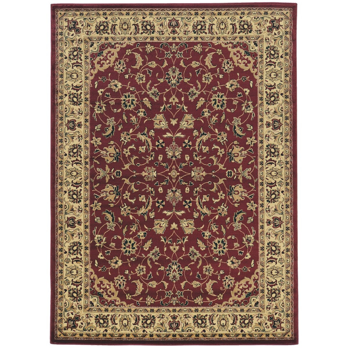 Admire Home Living Caroline Traditional Floral Sarouk Pattern Area Rug
