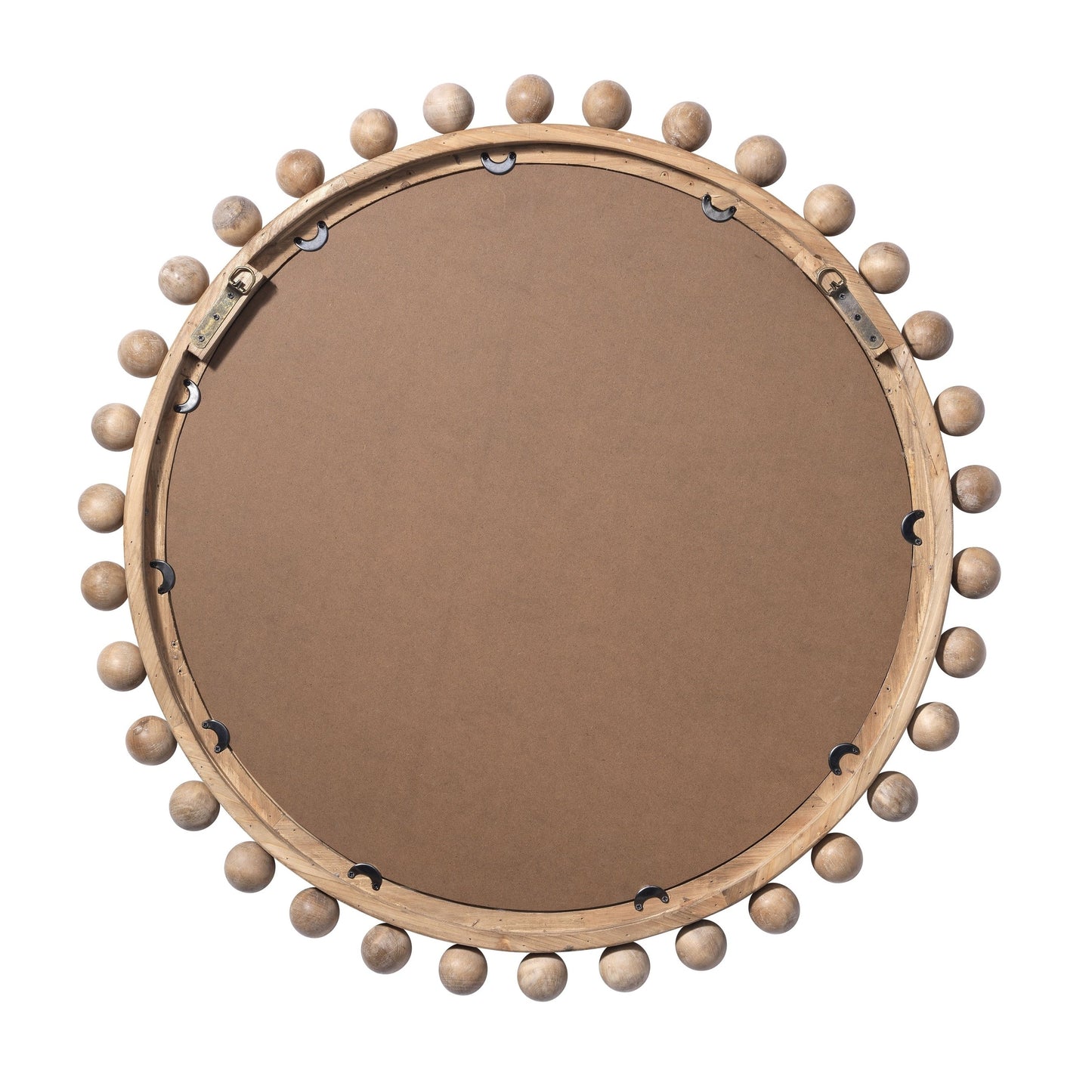 Alden Décor Orion Round Wood Mirror, Natural