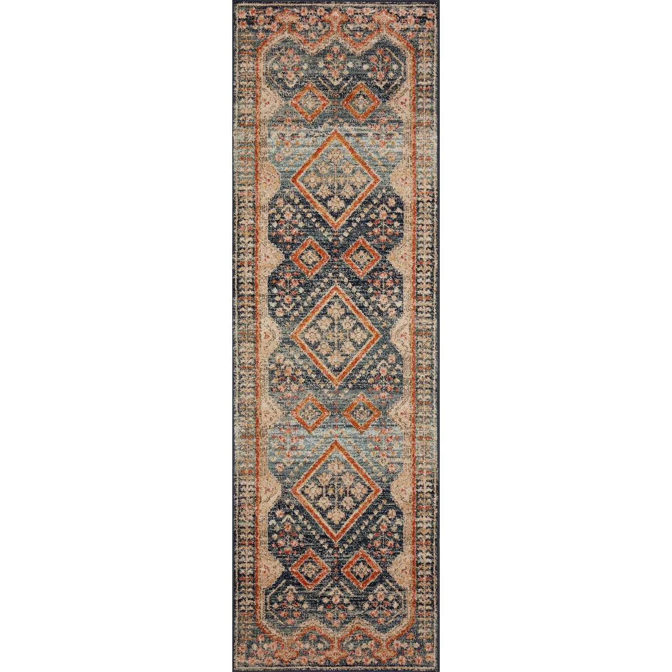 Alexander Home Luxe Ornate Antiqued Distressed Area Rug