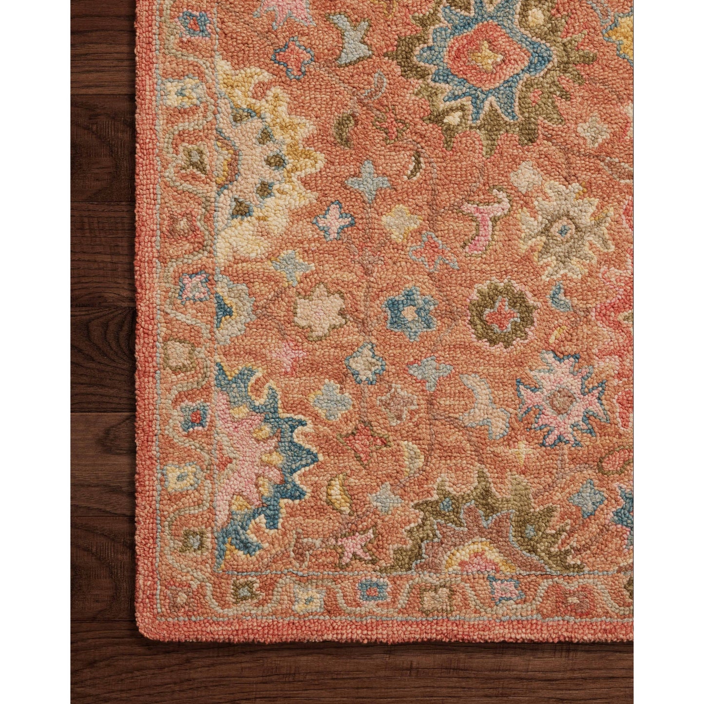 Alexander Home Megan Floral Hand-Hooked 100% Wool Area Rug