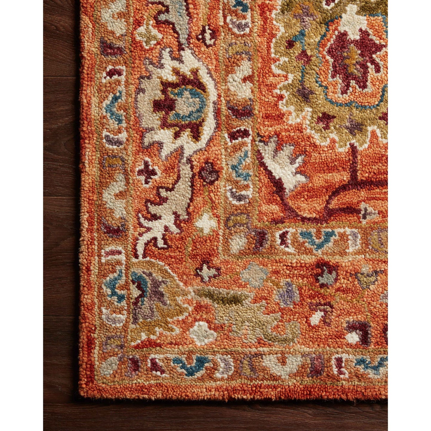 Alexander Home Megan Floral Hand-Hooked 100% Wool Area Rug
