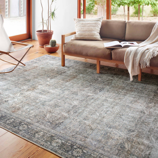 Alexander Home Sophia Distressed Grey Oriental Area Rug