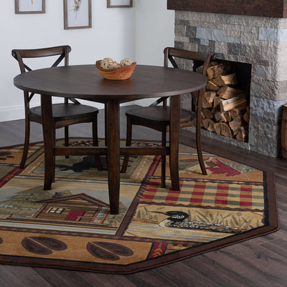 Area Rug & Runner - Lodge Cabin Farmhouse Rugs for Living Room Bedroom Dining Room Kitchen 2x3 / 3x8 / 5x7 / 8x10 / 9x12 / Round