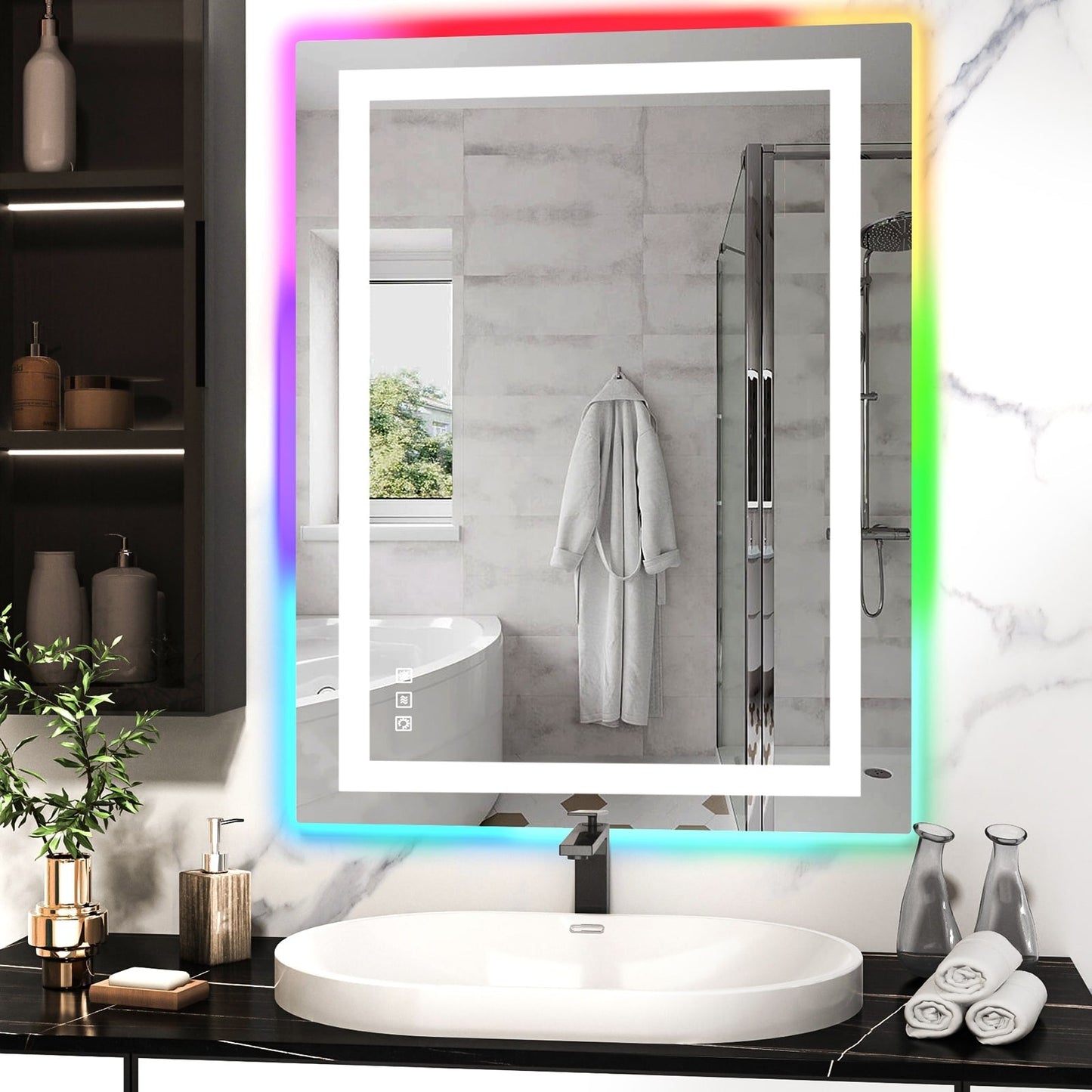 Anti-Fog RGB Backlit & LED Frontlit Bathroom Mirror
