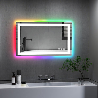 Anti-Fog RGB Backlit & LED Frontlit Bathroom Mirror