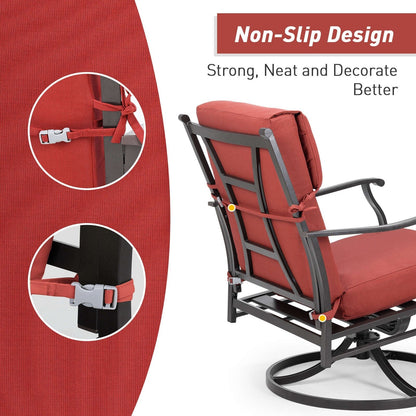 Aoodor Patio High Back Chair Cushions Set of 4, 46x21x4 Inches(Only Cushions)