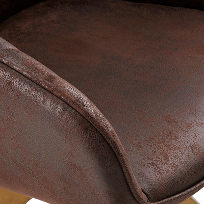 Art Leon Modern Home Office Swivel Arm Accent Chair with Wood Legs