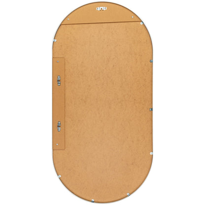 Livabliss Aranya Modern Aluminum Oval Pill-Shaped Accent Mirror
