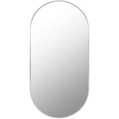 Livabliss Aranya Modern Aluminum Oval Pill-Shaped Accent Mirror