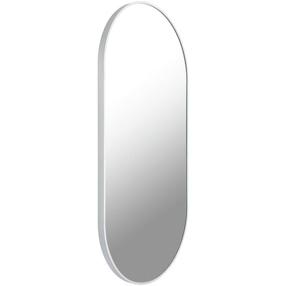 Livabliss Aranya Modern Aluminum Oval Pill-Shaped Accent Mirror
