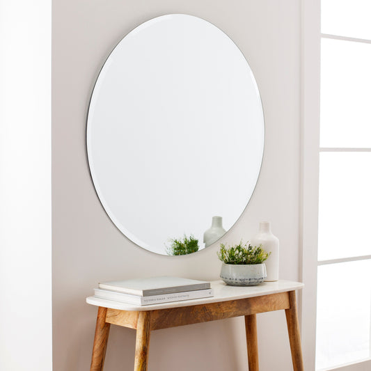 Artistic Weavers Mei Modern Beveled Round Mirror