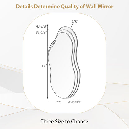 Asymmetrical Wavy Antique Accent Wall Mirror